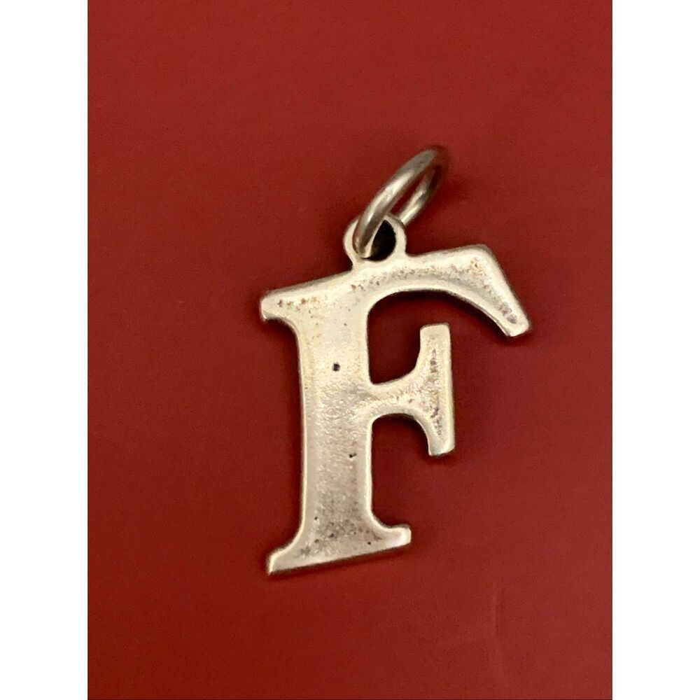 .925 Letter F Sterling Silver Jewelry Charm #alphabet #F
